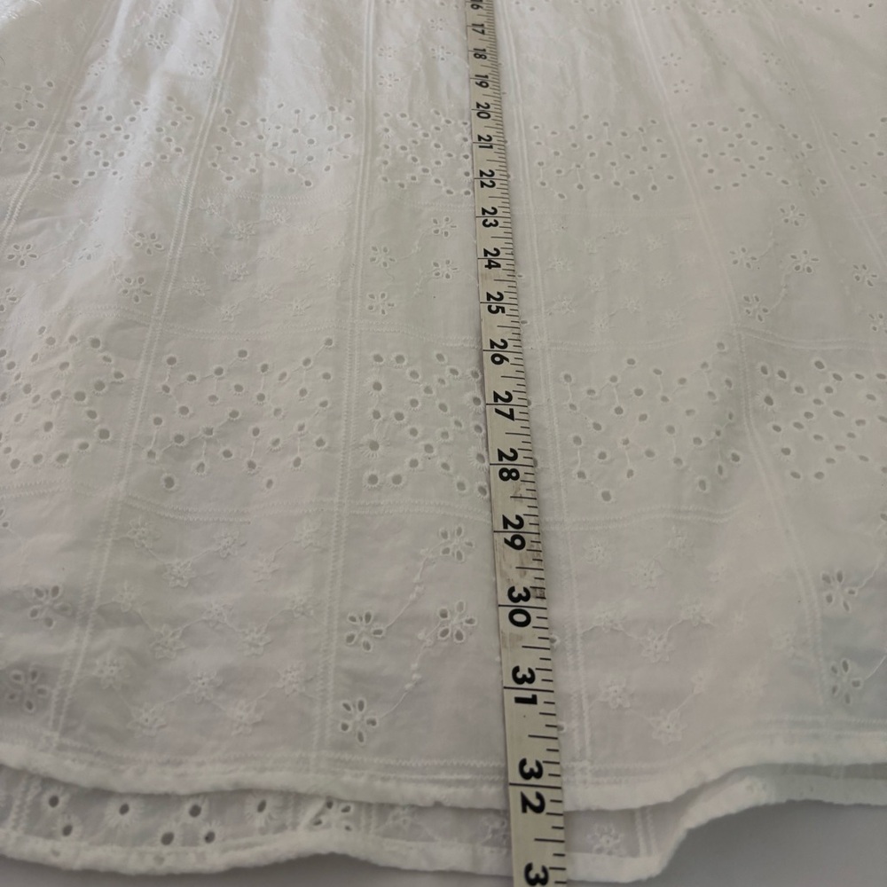 Blueberi Boulevard White Eyelet Summer Dress – Size Large - Picture 6 of 6
